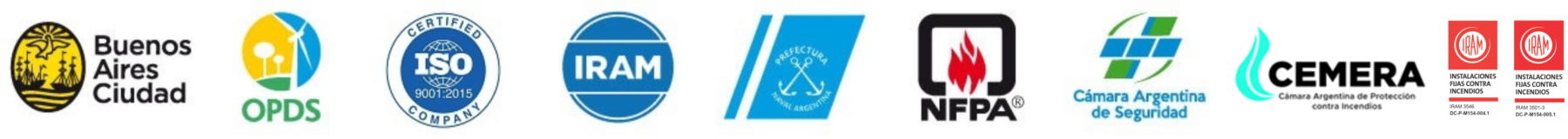 Certificaciones y habilitaciones - GCBA, IRAM, NFPA, Yukon